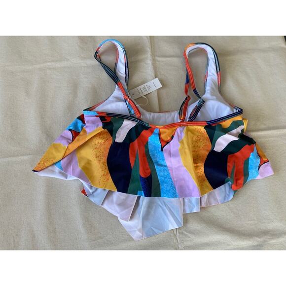Edel Qual Swim Crop Top Beach Pool Festival Bikini Swimsuit Size M New W/Tags - Picture 2 of 8